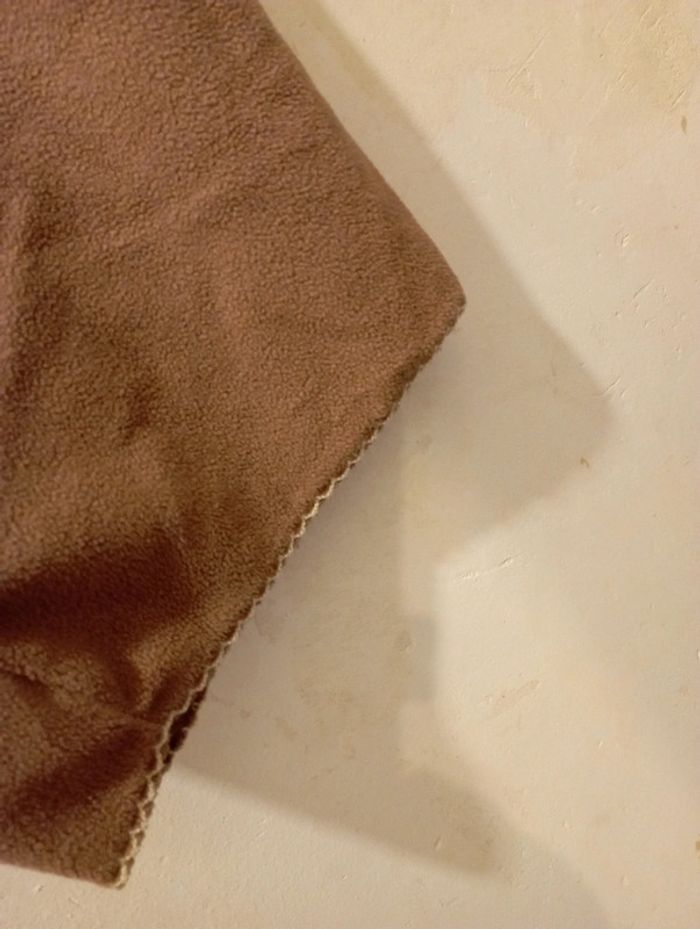 Pyjama femme en polaire fine beige foncé - photo numéro 5