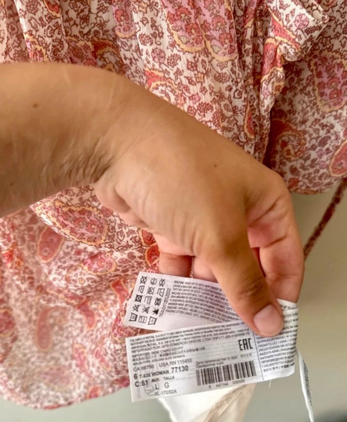 👗🌻 magnifique robe d’été légère à motif- taille L - neuf sans étiquette -Mango - photo numéro 8