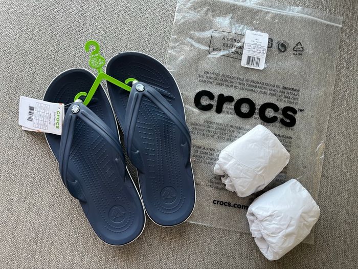 Tongs unisexe Crocs crocband flip navy bleu marine P. 42-43 ou M9 - W11