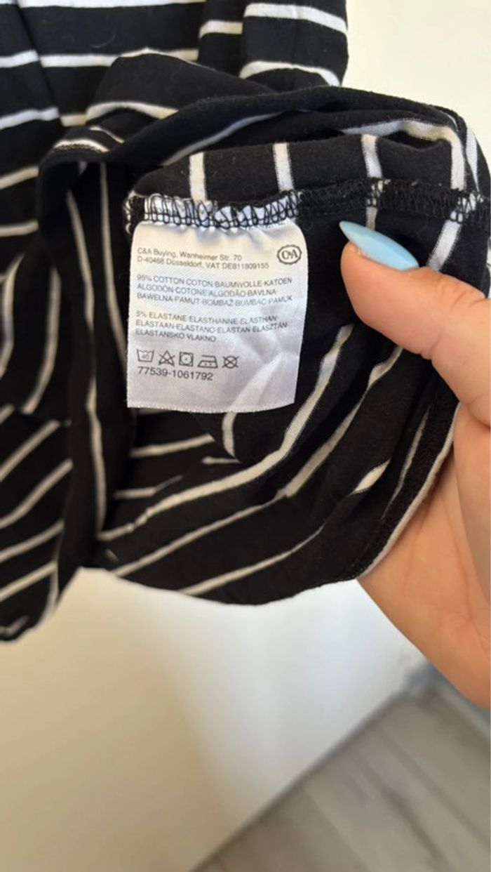 T shirt marinière taille L C&A en bon état - photo numéro 3
