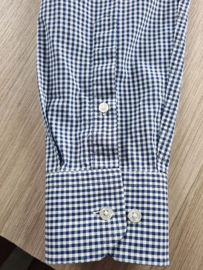 Chemise a carreaux Homme noir & blanc Hugo Boss Taille L - photo numéro 5