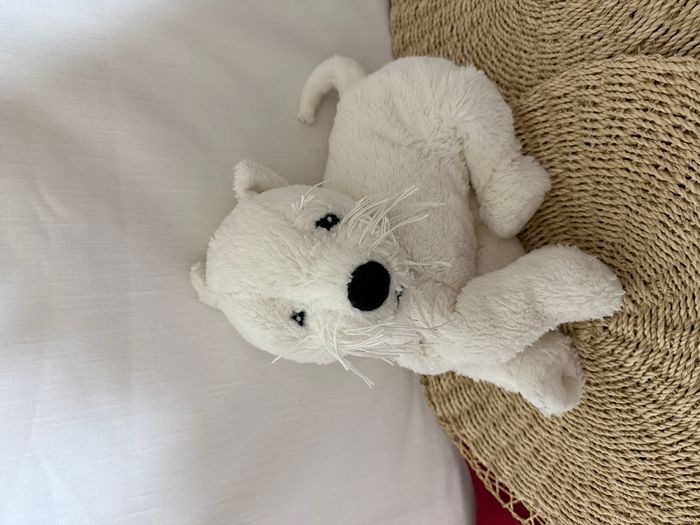 IKEA. Doudou peluche CHIEN blanc - photo numéro 1