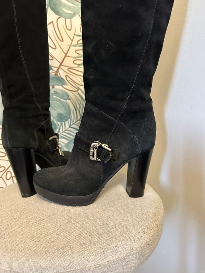 Bottes hautes daim noir San Marina t38 - photo numéro 2