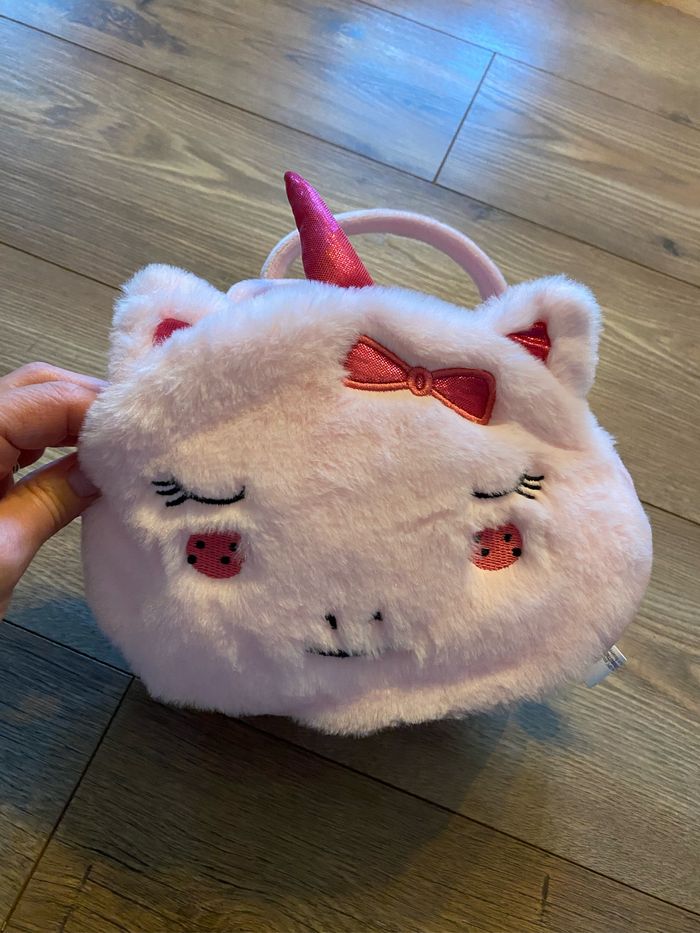 Petit sac à main pour enfant, modèle licorne rose - photo numéro 3