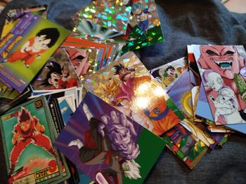 Lot 45 cartes panini dragon ball super + une dizaine de cartes un peu plus anciennes