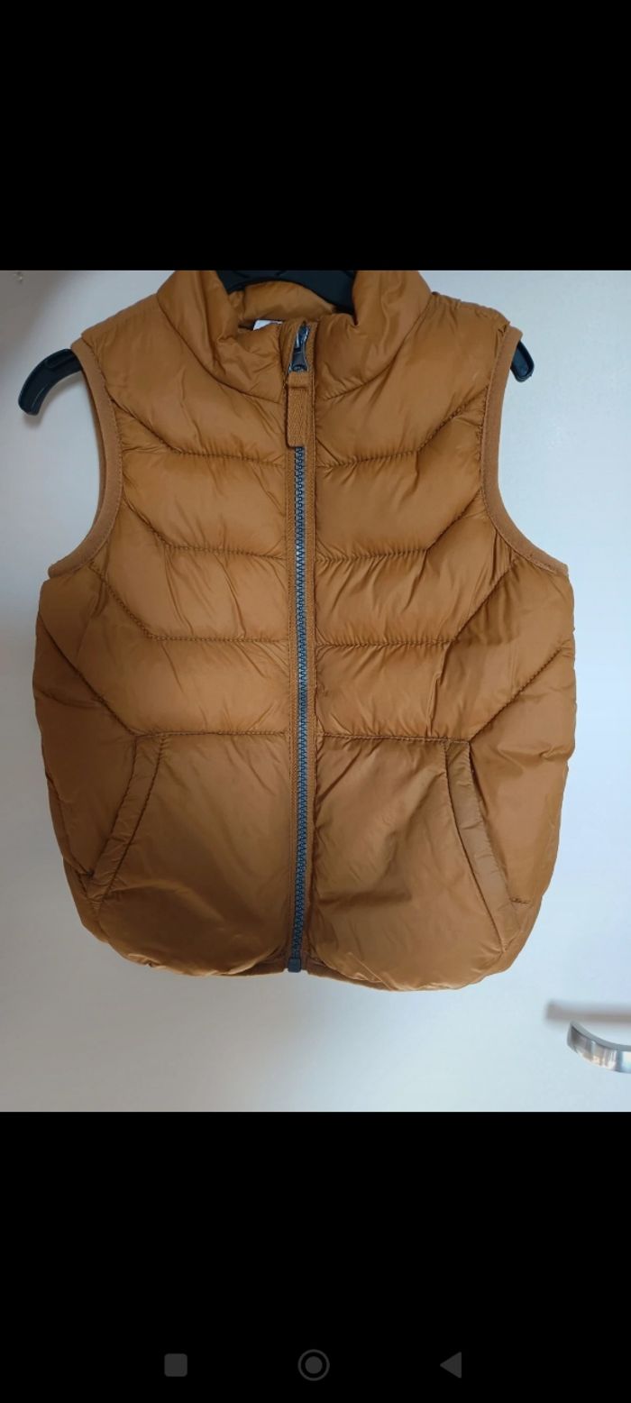 Doudoune sans manche marron 36 mois