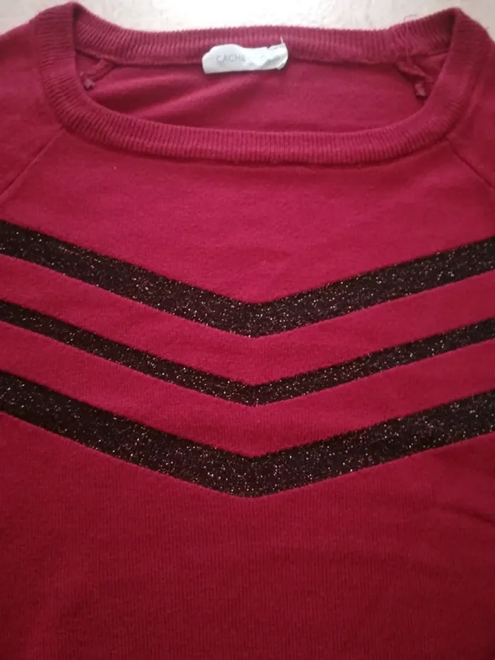 Pull couleur bordeaux - photo numéro 4