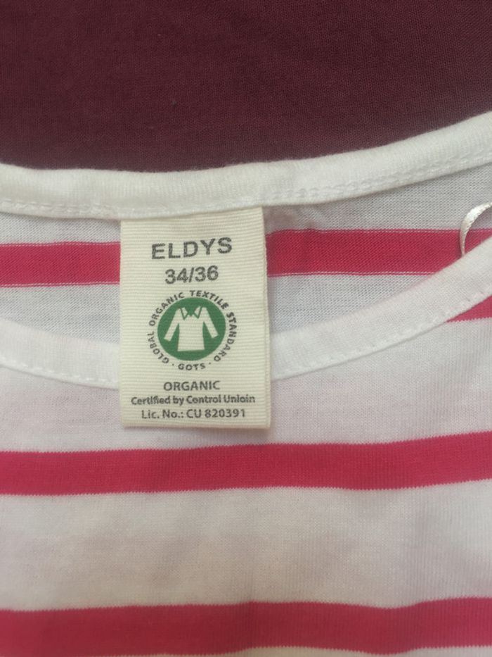 Débardeur blanc à rayures rose femme taille 34/36 - photo numéro 3