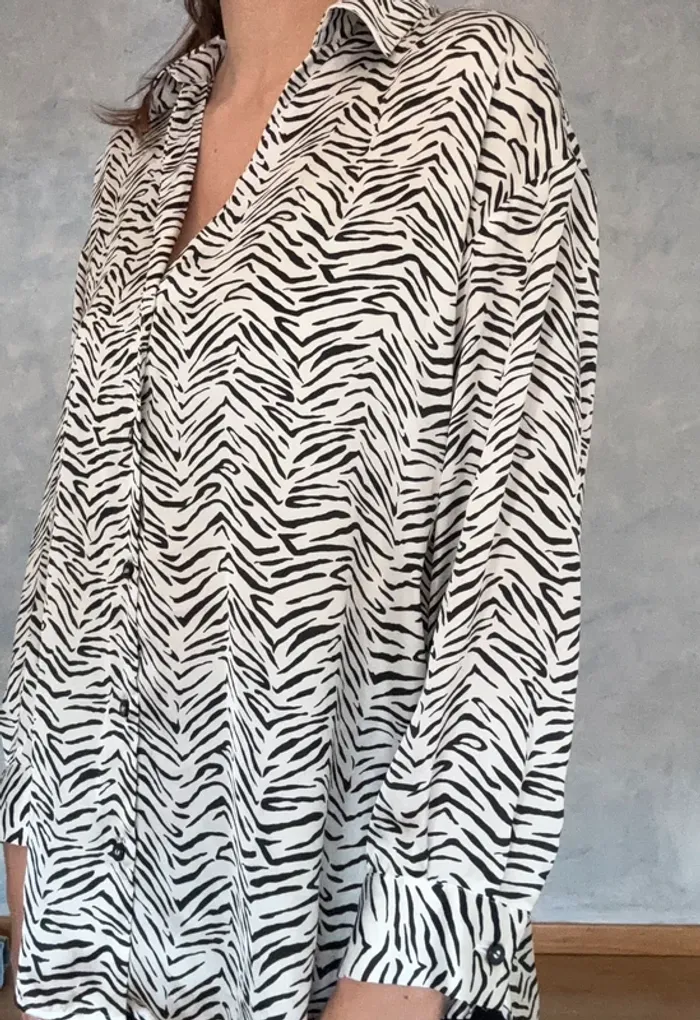 Chemise zébrée Zara - photo numéro 2