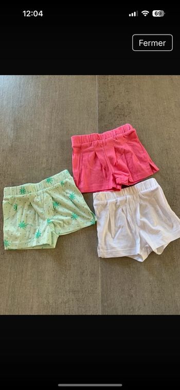 Lot de 3 shorts légers