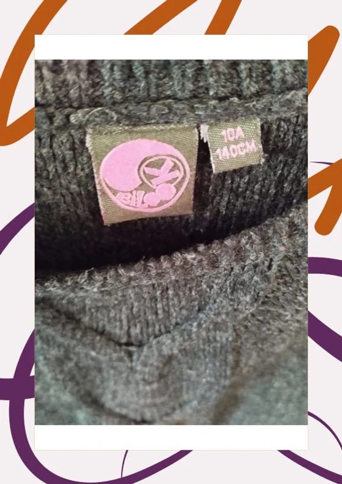 🩶 Robe gris foncé - MC - Laine - 10 ans - Bilook 🩶 - photo numéro 2