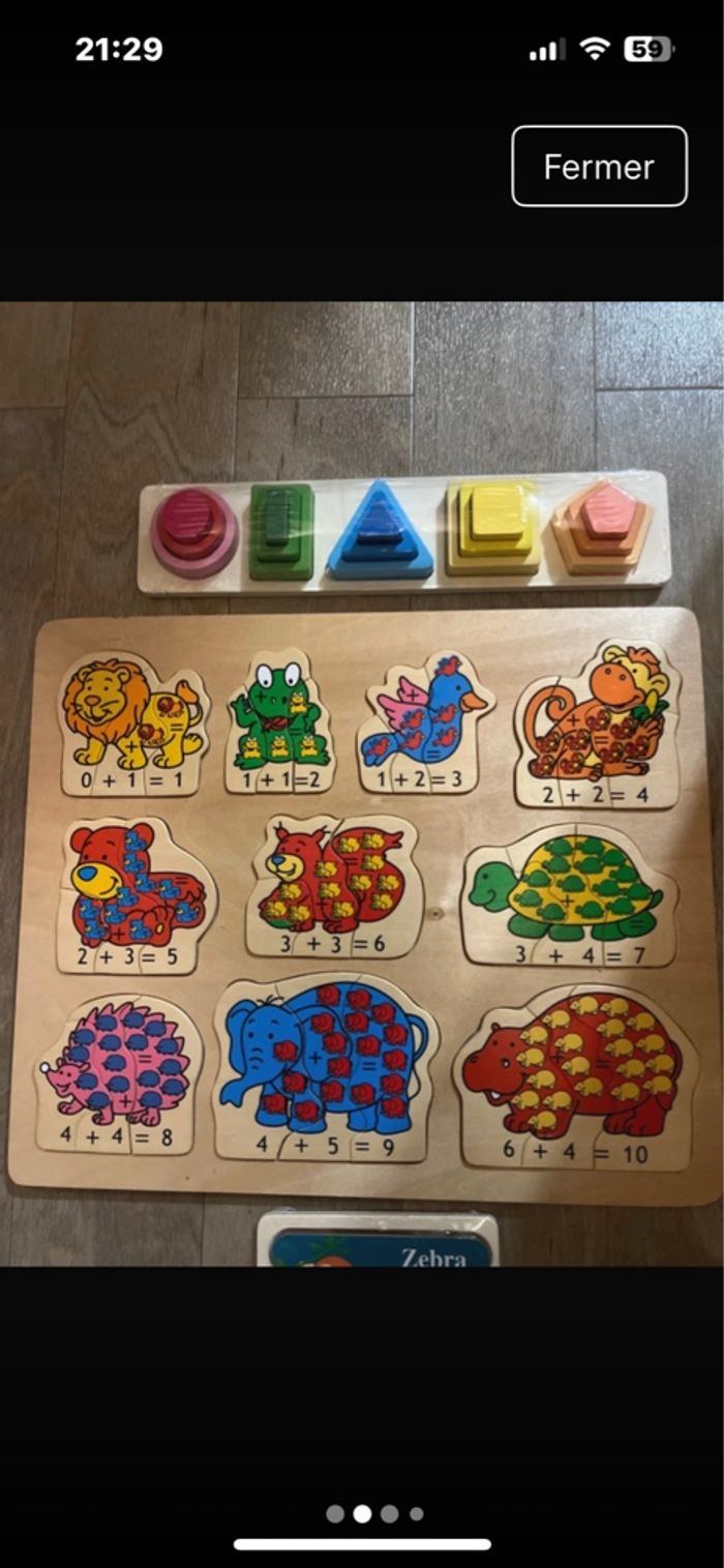 Lot puzzles en bois - photo numéro 2