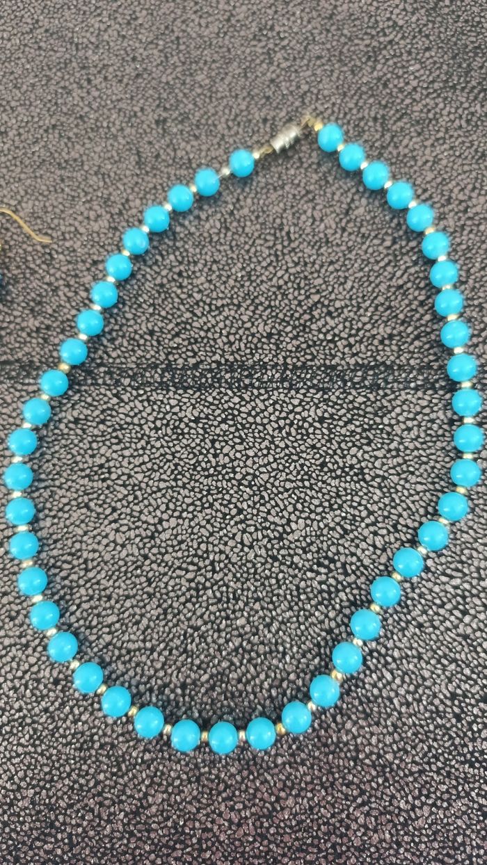 Parure collier et boucles d'oreilles fantaisie - photo numéro 2