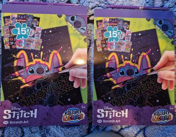 Lot de 2 carnets de cartes à gratter Stitch