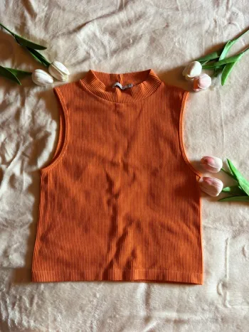 Débardeur orange Stradivarius – Taille M