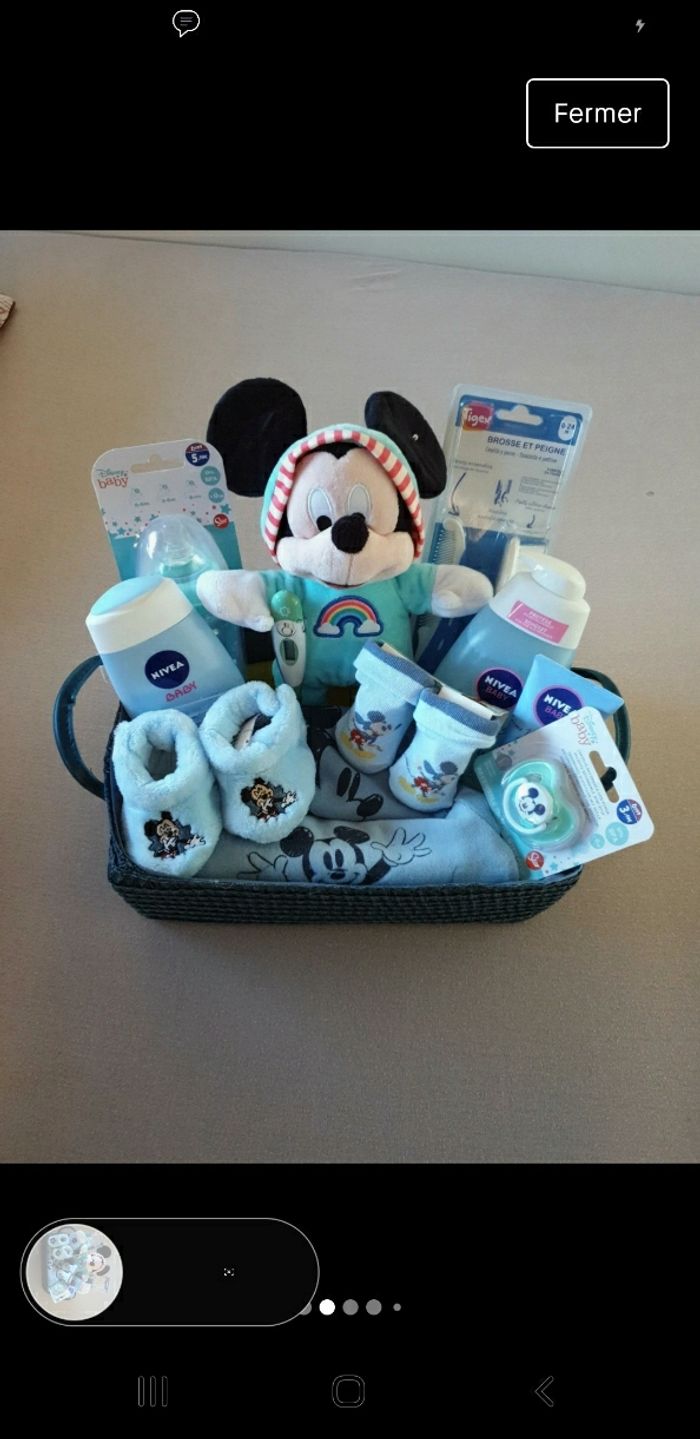 Panier bébé Mickey 3 mois - photo numéro 2