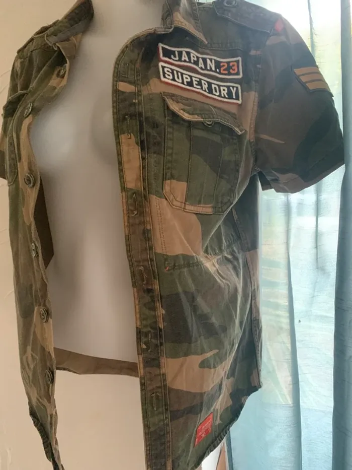 Veste Superdry militaire taille M manches courtes - photo numéro 3