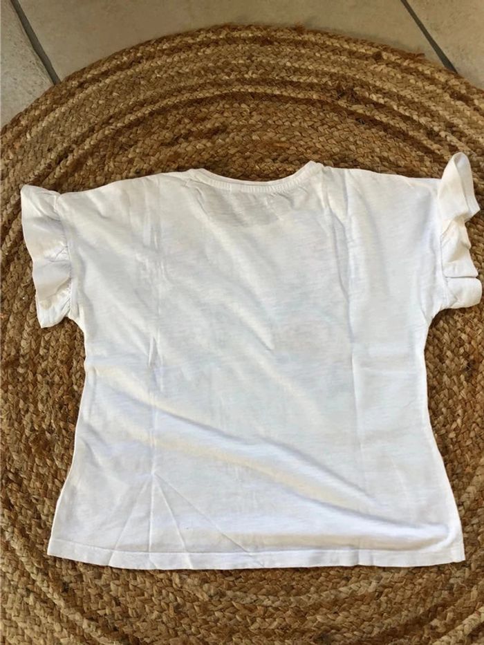 T-shirt blanc C&A motifs fleur - photo numéro 3