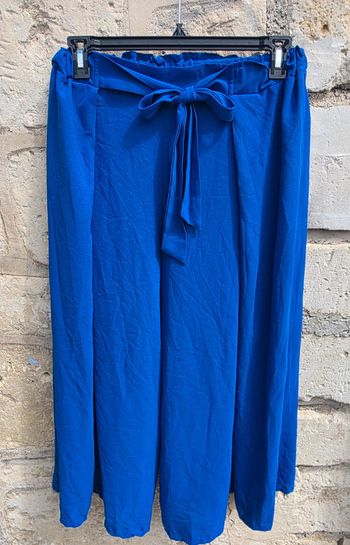 Pantalon fluide bleu électrique