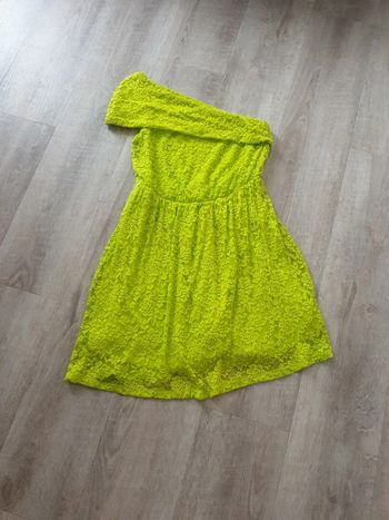 Robe asymétrique M verte fluo