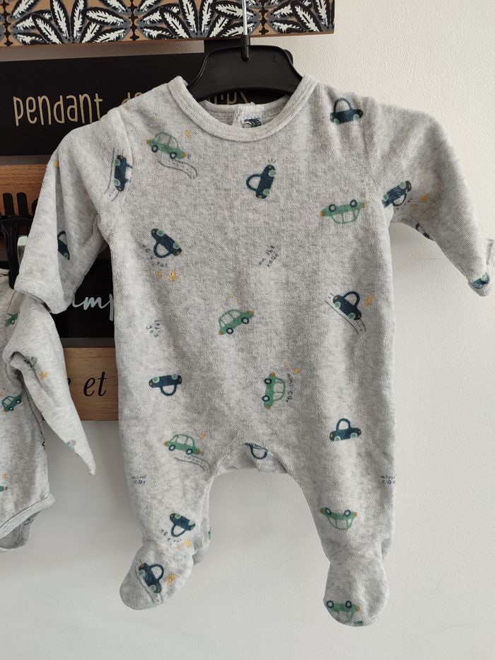 Ensemble pyjama bébé garçon taille 1 mois - photo numéro 2