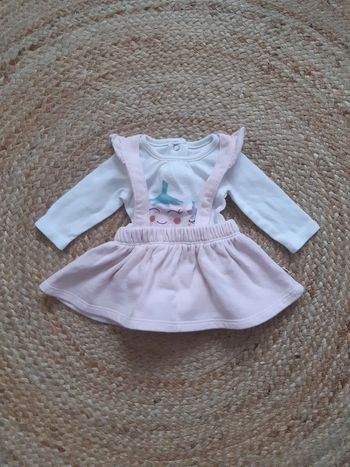 Ensemble body manches longues et robe In extenso 50 cm