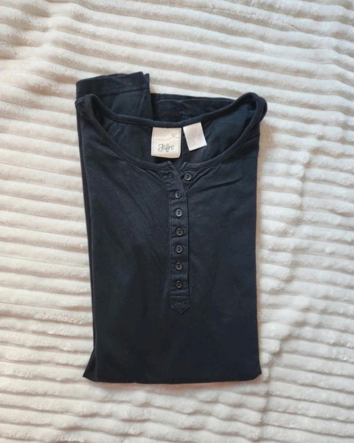 Tunique noire 100% coton – Coupe droite longue – Taille 38 – La Redoute - photo numéro 5