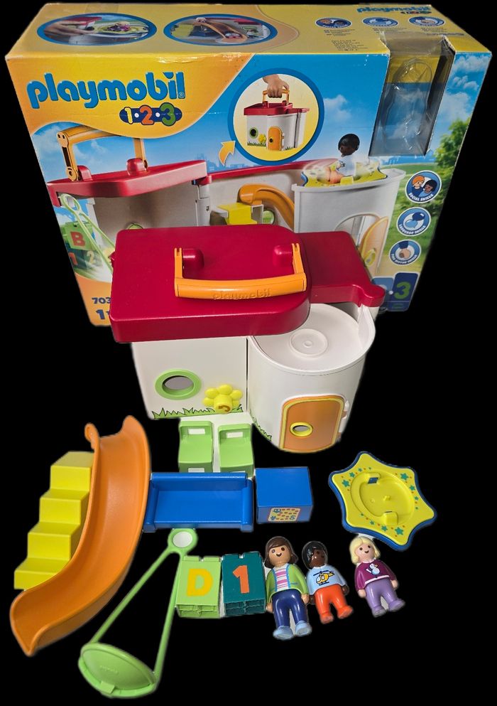 123 playmobil garderie transportable 70399 complète avec boite - photo numéro 2