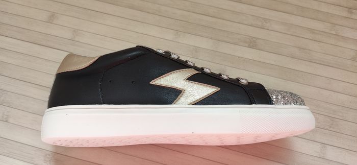 Sneakers à lacets noires et grises - photo numéro 2