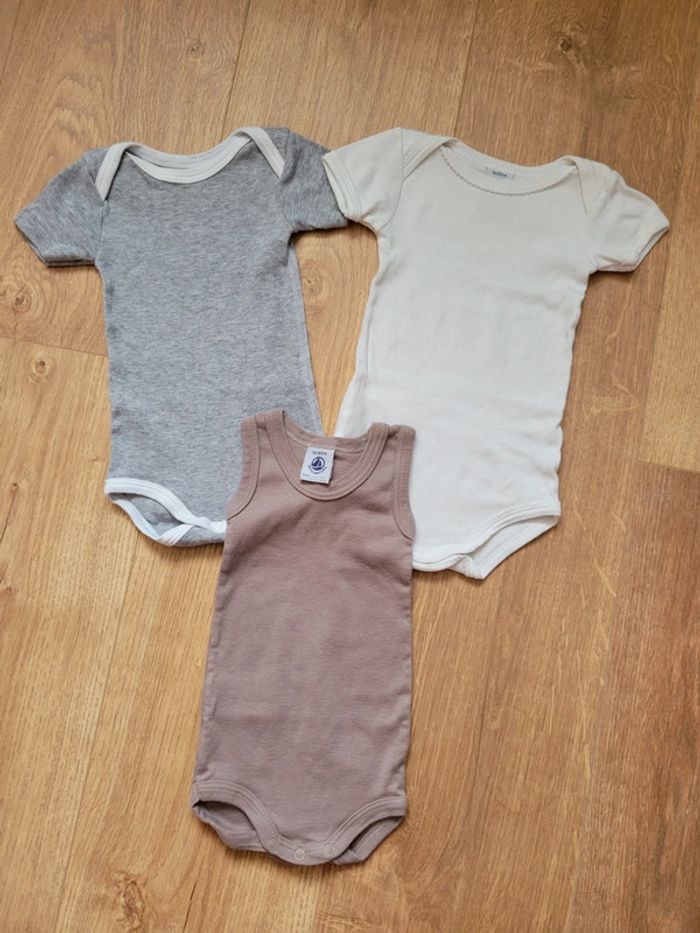 Lot bodies manches courtes - Petit Bateau