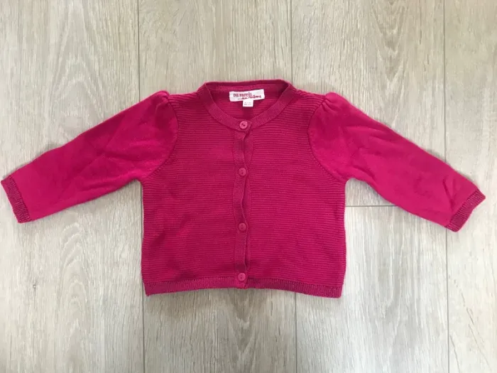 Gilet rose fuchsia irisé 6 mois