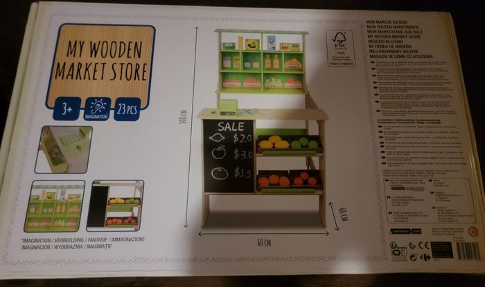 Jeu mon marché en bois