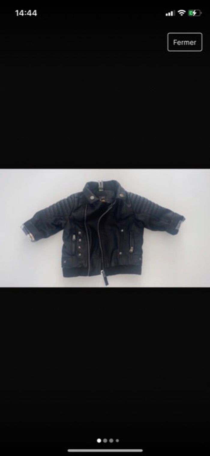 Blouson bebe garçon cuir 6 mois