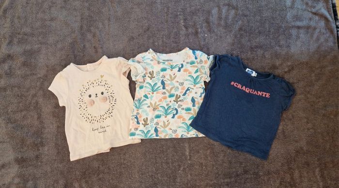 Lot 3 t shirt 12 mois