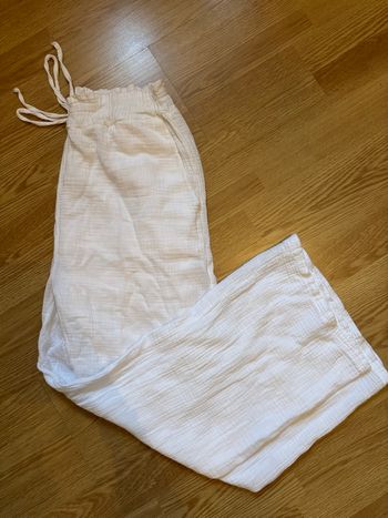 Pantalon en lin blanc 