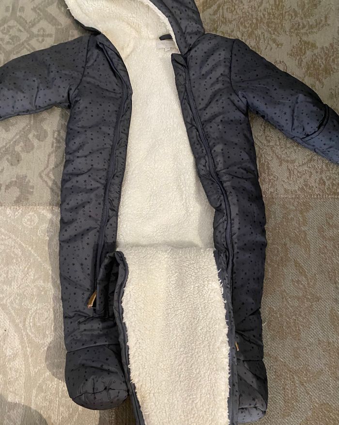 Combipilote gris étoilée taille 6 Mois Cadet Rousselle - photo numéro 2