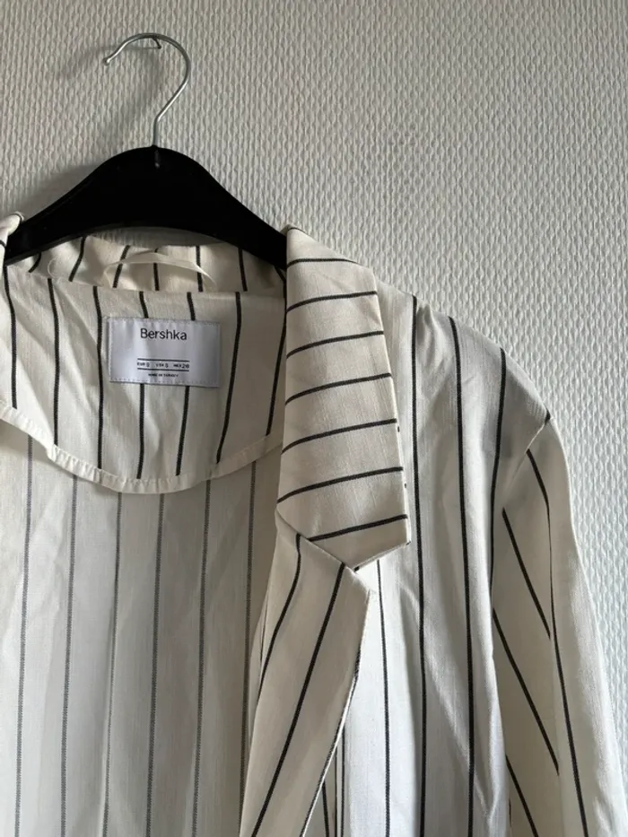Veste blazer fluide à rayures - photo numéro 4