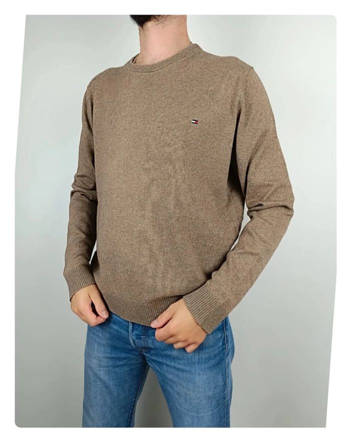 Pull cachemire Tommy Hilfiger marron clair sable M