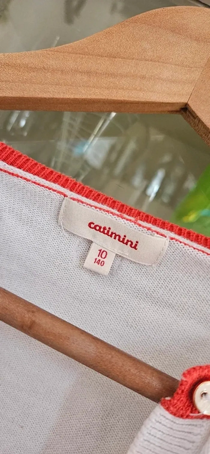 Cardigan rayé blanc et rouge Catimini - photo numéro 9