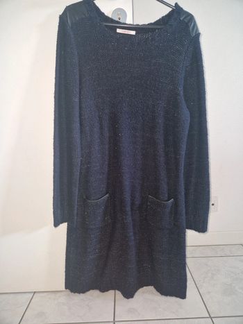 Robe bleu marine argenté