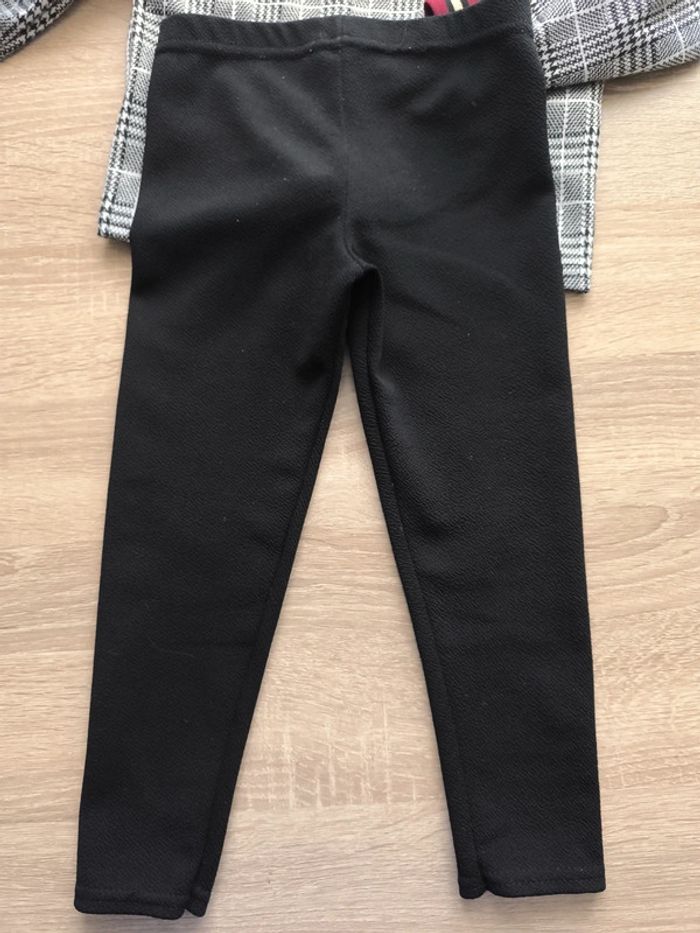 Ensemble tissaia 4 ans haut carreaux et pantalon léger noir - photo numéro 6