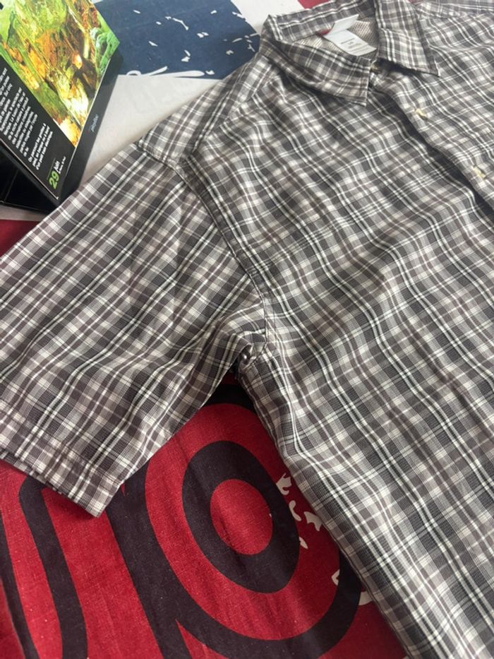 Chemise à manche courte The North Face M/L à carreaux gris et blanc - photo numéro 6