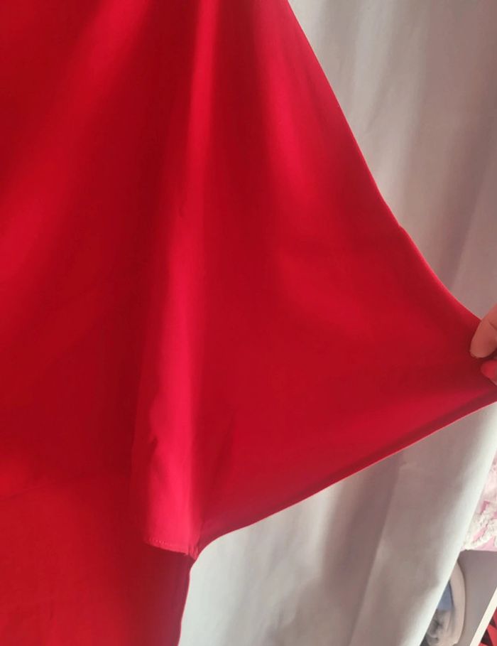 Blouse longue asymétrique rouge zara - photo numéro 4