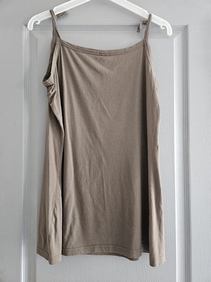 Débardeur à fines bretelles femme - Taille 42 / XL - Kaki - photo numéro 2