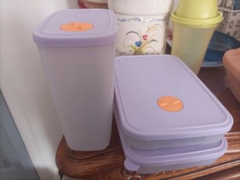 LOT 3 BOITES TUPPERWARE RECTANGULAIRES
