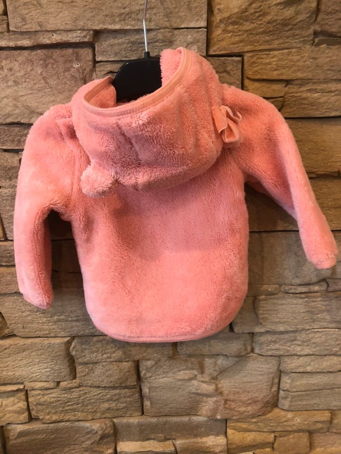 Gilet zippé à capuche chaud et doux 6-9 mois - photo numéro 2