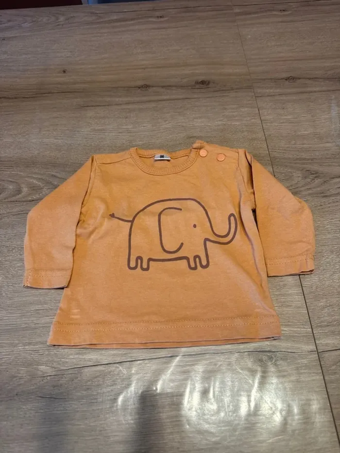 T shirt manches longues orange