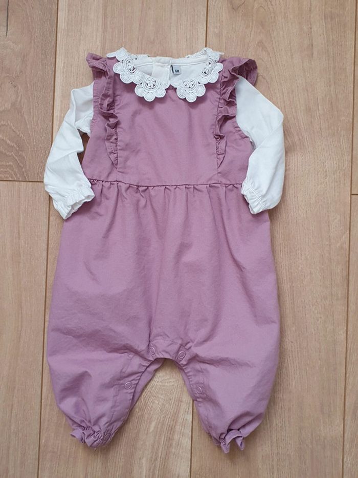 Ensemble salopette bébé fille 6 mois