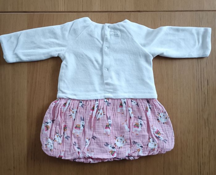 Robe boule Catimini 6 mois bi matière imprimé lamas fille - photo numéro 6