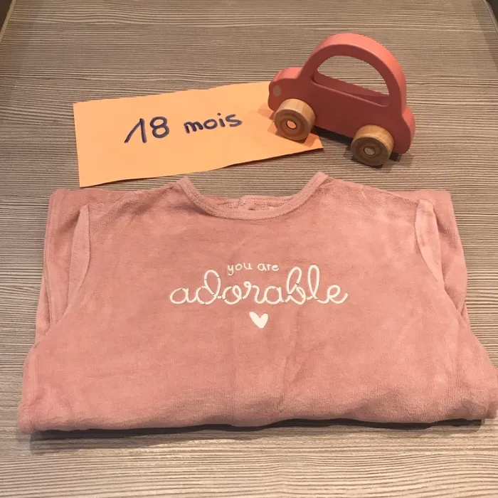 Pyjama velours rose 18 mois Kiabi 🌸 - photo numéro 9